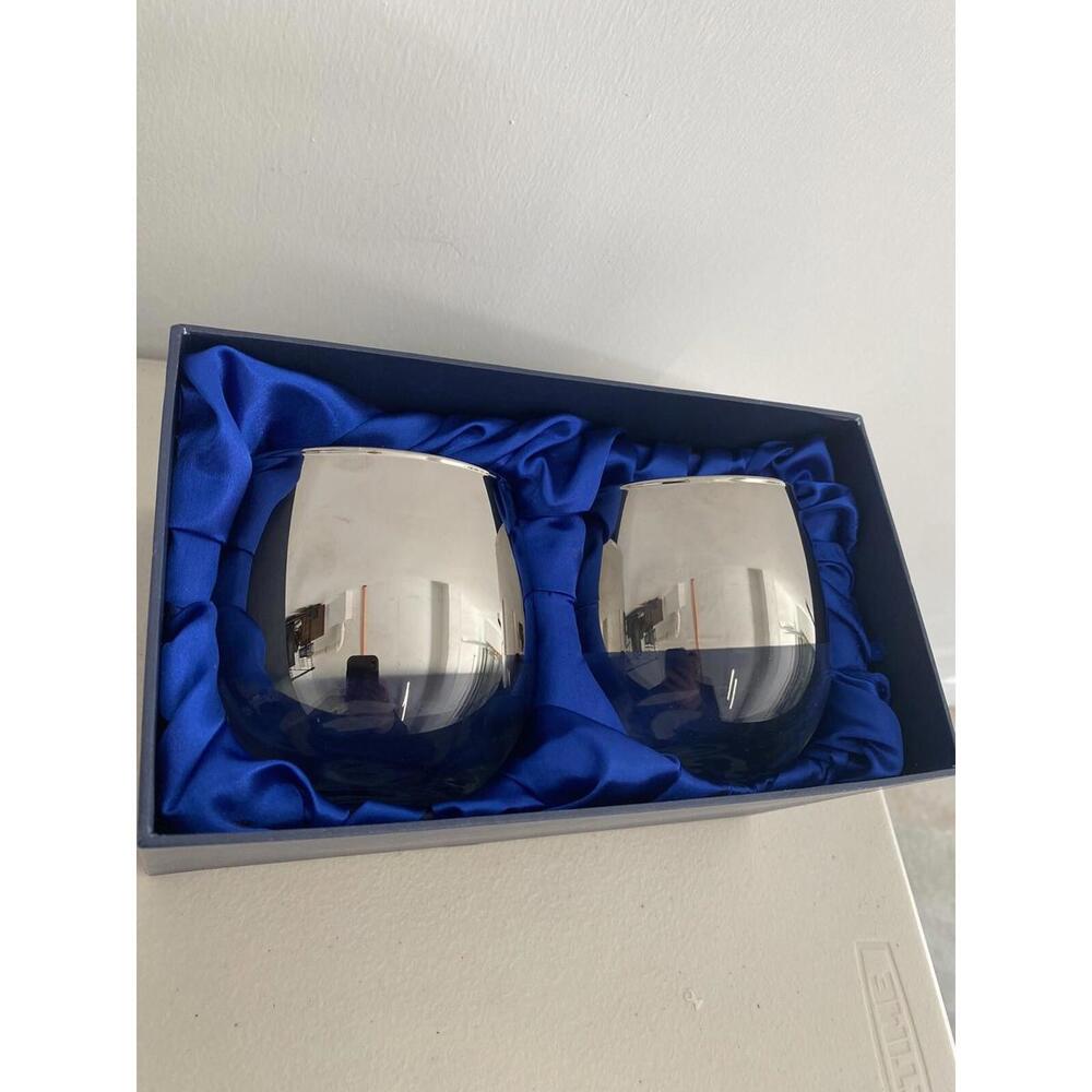 Moser silver style glassware 4x4”